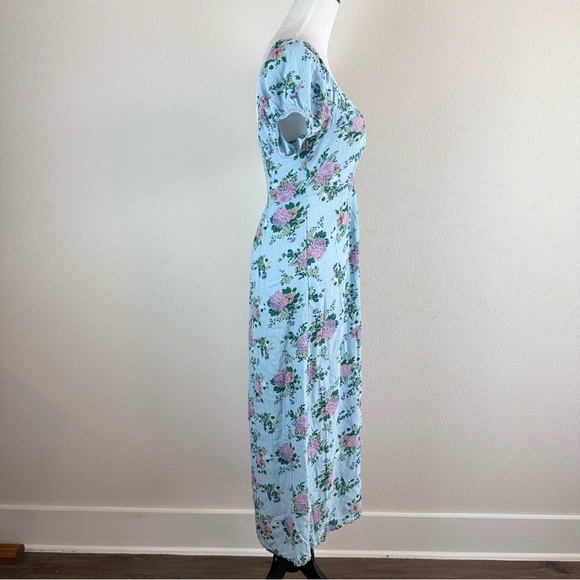 SO Women’s Blue Maxi Sundress with Puff Sleeves Size S - Picture 6 of 9